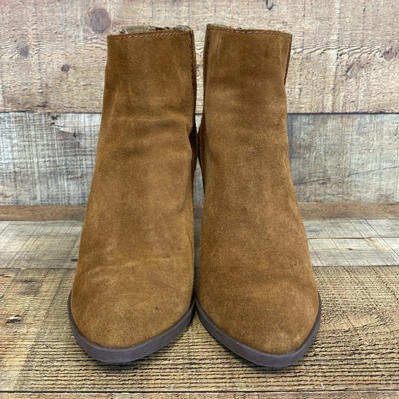 BP Boots Womens 8.5 Tan Genuine Leather Suede‎ Ankle Booties Nordstrom - Picture 3 of 14